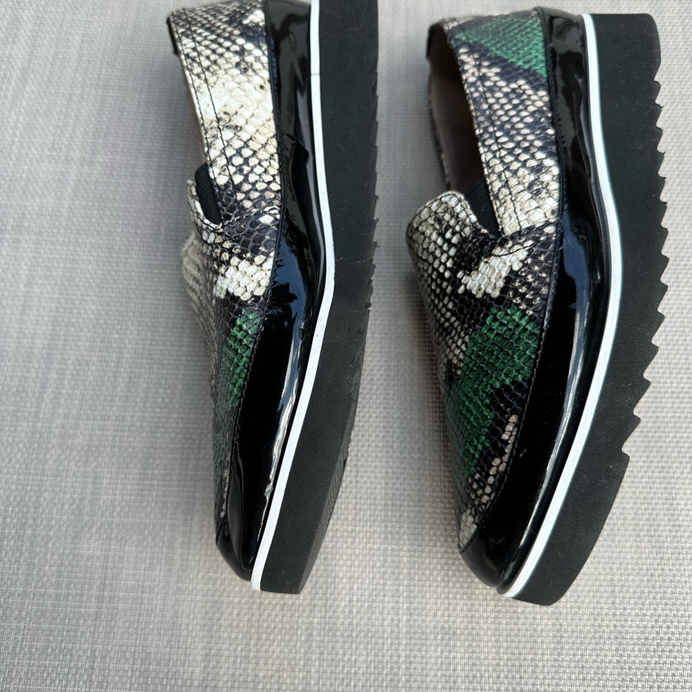 Donald Pliner Python Pattern Leather Slip Ons. Si… - image 6